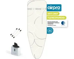 Housse table à repasser AIRPRO By Widex 6 épaisseurs - Repassage 50% plus rapide - Geen d'eau sous votre table à repasser - taille L pour une largeur de 37 à 45 cm et une longueur de 119 à 124 cm