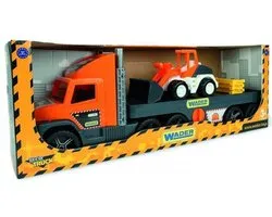 Super XL Truck met oplegger plus Bulldozer Afm. 78 x 27,5 x 19,5 Cm