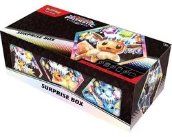 Pokémon Kaarten - Prismatic Evolutions Surprise Box - 41 Kaarten Totaal - 4x Booster Pack + 1x Foil Etched Promokaart - Scarlet and Violet - Pokemon Cards - TCG - Box - Bundle - Pokemon Speelgoed - Scarlet en Violet - Prismatic Evolution