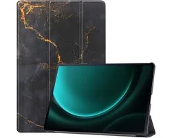 imoshion Tablet Hoes - Geschikt voor Samsung Galaxy Tab S10 Plus / Galaxy Tab S9 11.0 inch FE Plus / Galaxy Tab S9 11.0 inch Plus - Trifold design oude designs - Pr051 - Zwart