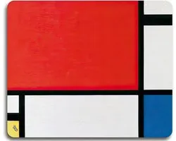 1art1 Piet Mondrian Composition II In Red, Blue, Yellow, 1930 Muismat 23x19 cm