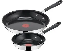 Jamie Oliver by Tefal Easy Cook Ceramic - Ensemble de poêles à crêpes - 20/28 cm - Sans PFAS - Céramique - Convient à toutes les sources de chaleur