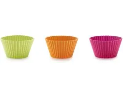 Lékué Bakvorm Muffins - ø 10 cm - Set van 6 - Siliconen - Mixed