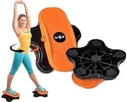 Board, nieuwe generatie van de taille draaiende schijf, twist board, draaiende stepper voor aerobe oefeningen, full body toning workout, geluidsvrij, 2 stuks in een doos