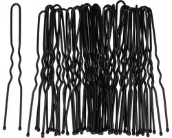 Haarsoires Styling Tool Haardotspelden – 5 cm – Metalen Haarpinnen – Zwart – Set van 40 - Knotspelden voor Opsteekkapsels & Knot - Opsteekspelden - Sierpinnen voor Opsteekkapsels - Hair Pins