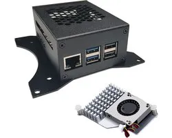 Pi 5 Big Case met VESA Mounts en Active Cooler. Ondersteuning voor Shield PCIe M.2 NVMe SSD (Case Big)