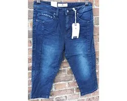 Brams Paris dames capri broek - denim blue capri broek - Holly - maat 28