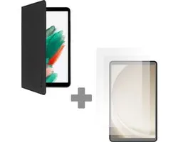 Gecko Covers Housse + 2-Pack Tempered Glass compatible Samsung Galaxy Tab A11 / A9 - Easy-Click Eco - Zwart