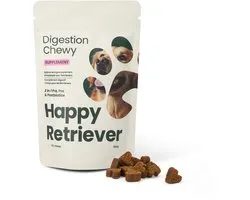 Happy Retriever - Digestion Supplement - Hond spijsverteringssupplement & Darmflora Support - Probiotica voor honden - Ontwikkeld voor Golden Retriever, Labrador en Retrieverrassen - 60 soft chews