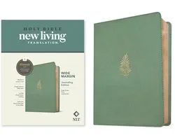 NLT Wide Margin Bible, Filament Enabled (Leatherlike, Sage Green Palm, Red Letter)