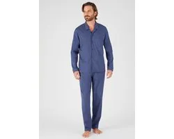 Damart - Pyjama en jersey pur coton peigné - Hommes - Blauw - M