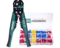 Pince à dénuder automatique VONROC Professional - VONROC à sertir et isolant - Avec jeu d'accessoires de 270 pièces