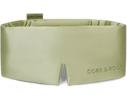 Dore & Rose - Slaapmasker - Oogmasker - Zijden Slaapmasker Voor Mannen en Vrouwen - Deep Sleep Mask - Eye Mask - Verduisterend - Wallen - Groen - Nº 29 Joie de Vivre