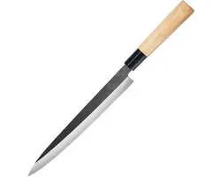 Professioneel 26 cm sashimimes - Yanagiba van tungstenlegering - Japans handgemaakt met fraxinus mandshurica-handvat