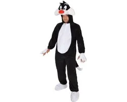 Ciao srl Déguisement de Chat Sylvester pour Adultes Chats de Chat Combinaison de Déguisements pour Adultes Déguisements pour Adultes - Licence Officielle - Polyester - Unisexe - Zwart/ Wit - Combinaison 1 Pièce avec Capuche - Taille Unique