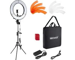 Neewer ringlamp 18 inch met statief en kleurfilters