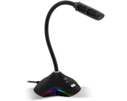 Spirit of Gamer EKO 300 Gaming Microfoon - USB Omnidirectioneel - Microfoon met Standaard - RGB Verlichting - Flexibele Zwanenhals - PC Mac Compatible