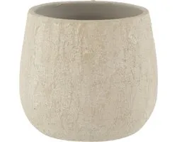 J-Line bloempot Spikkel - keramiek - grijs - medium - Ø20 x H18.5 cm