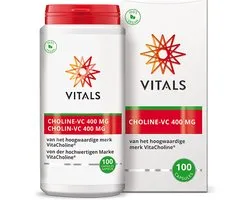 Vitals Choline-VC 400 mg - 100 capsules. Elementair choline van het hoogwaardige merk VitaCholine®.
