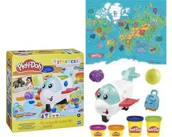Play-Doh Airplane Explorer Starter Set - Boetseerklei - 4 Play-Doh potjes