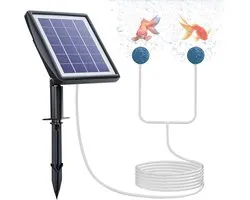 Solar Pond Aerator - 2200 mAh - Batterij - Zuurstofpomp - Aquarium - Luchtpomp - Effectieve Zuurstofvoorziening voor Buiten - Vijver - Tuin - Hydroponics - Beluchtingspomp - Vijverzorging