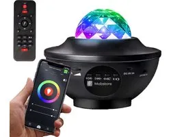 Sterren projector - Galaxy Projector - Sterrenhemel - Plafond Projector - Nachtlampje kinderen - Sterrenlamp - Met speaker en APP - 20+ kleurcombinaties - Mobstore