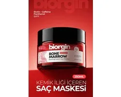 Biorgin Bone Marrow Hair Mask - Intensief Verzorgend Haarmasker met Biotine, Cafeïne & Panthenol - Voor Sterker, Glanzend en Zacht Haar - 250 ml