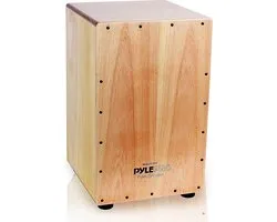 Pyle Houten Cajon, Handgemaakte Percussiedoos, Compact en Lichtgewicht Jam Cajón met Interne Snaren en Rubberen Poten,
