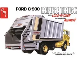 AMT Modelbouwpakket Auto - 1247 Ford C-900 Refuse Garbage Truck with load-packer Plastic - 1:25 - Modelbouw