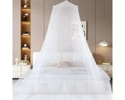 Baldakijn muggennet bed - XXL bed luifel - Hangend bedhemel - Tweepersoons bed muggenbescherming - Eenpersoons bed muggennet reizen - Thuis op reis