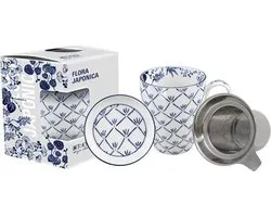 Tokyo Design Studio - Flora Japonica Mug Giftset Maple w/Strainer and Tea Tip 380ml