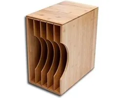 Système de stockage LP - Support LP - Étui LP - Avec 2 composants - Bamboo