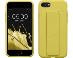 kwmobile back cover pour smartphone - convient pour Apple iPhone SE (2022) / iPhone SE (2020) / iPhone 8 / iPhone 7 - 1x coque de protection en plastique - En jaune vif