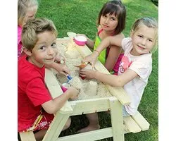Houten Kindertafel met Geïntegreerde Zandbak voor Kinderen
