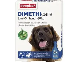 Beaphar Dimethicare Line-On Hond - Anti vlooien en tekenmiddel - Van 30kg