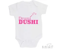 100% Katoenen Romper "Drumi DUSHI" Meisjes Katoen Wit/roze Maat 62/68