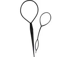 Scoby - Haarstyling Set - Haar accessoires - Haartools - Haarlussen - Kappers accessoire - Haar lussen - Staart maken - Hair Loop Tool Set - Zwart