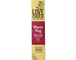 Lovechock Warm Hug Vegan Chocolade | Kers, Cranberry, Kaneel & Cayennepeper 40GR