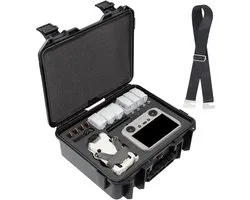tas, koffer, compatibel met DJI Mini 4 Pro en Mini 3, DJI RC 2/RC-N2/N1, hard koffer met schouderband (alleen waterdichte koffer), voor maximaal 6 batterijen.