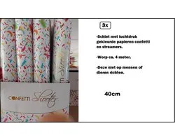 3x Party shooter papier multi 40 cm - PAPIER - shooter confetti carnaval thema feest festival apres ski party