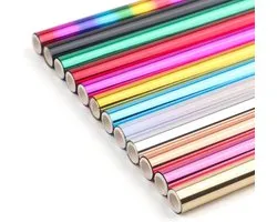 12 Pièces Feuille Activée par la Chaleur de 5,9 pouces x 138 m pour Scrapbooking et Transfert de Feuille avec Stylos et Colle
