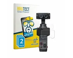 BROTECT - Screenprotector voor Insta360 Luna Ultra (Display + Lens) - Folie Beschermfolie transparant 2 Stuks