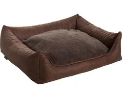 Maxxnobel Orthopedische Hondenkussen- Lederlook/Teddy - M - 100 x 80 cm - Cognac