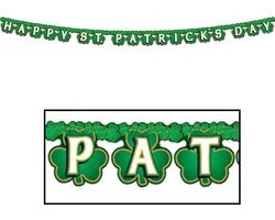 St. Patricks Day feestslinger - 205 x 11 cm - groen - van papierÂ
