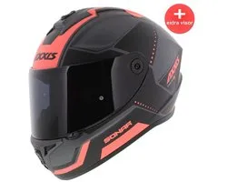 Axxis Draken S helm Sonar mat zwart grijs roze