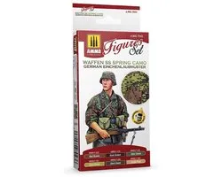 AMMO by Mig Jimenez Hobbyverf Acrylverf - MIG 7043 Waffen SS Spring Camo - German Einchenlaubmuster - Acryl Set Verf set - 6x 17 ml