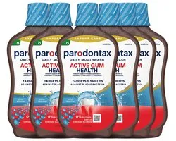 Parodontax Active Gum Health Bain de bouche – Daily Mouthwash – Extra Fresh Mint – 6 x 500 ml