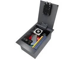 Coffres-forts BRIHARD A4 - sûrs et robustes - 1 pièce - gris titane avec peinture époxy et propriétés anti-effraction