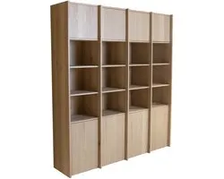 DÉJA Living Armoire murale Soria - Chêne naturel - 180x40x200cm