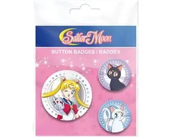 Sailor Moon Luna & Artemis 3 Badge Pack